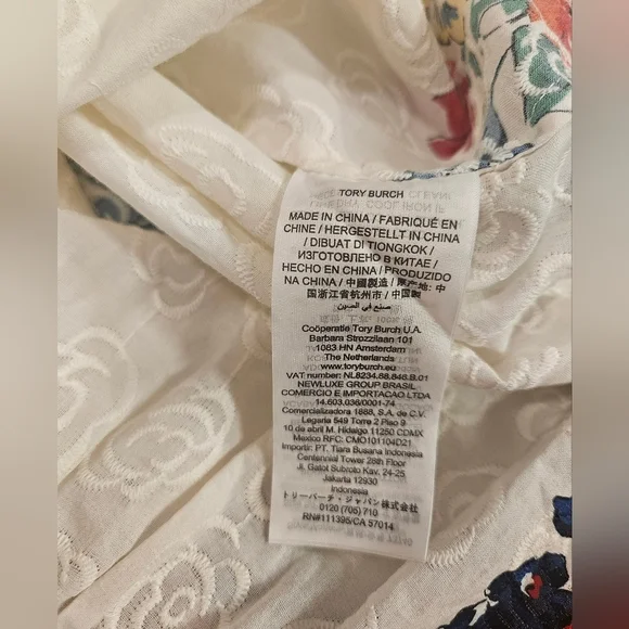 Tory Burch Floral Embroidered Ruffle Dress - Picture 10 of 11